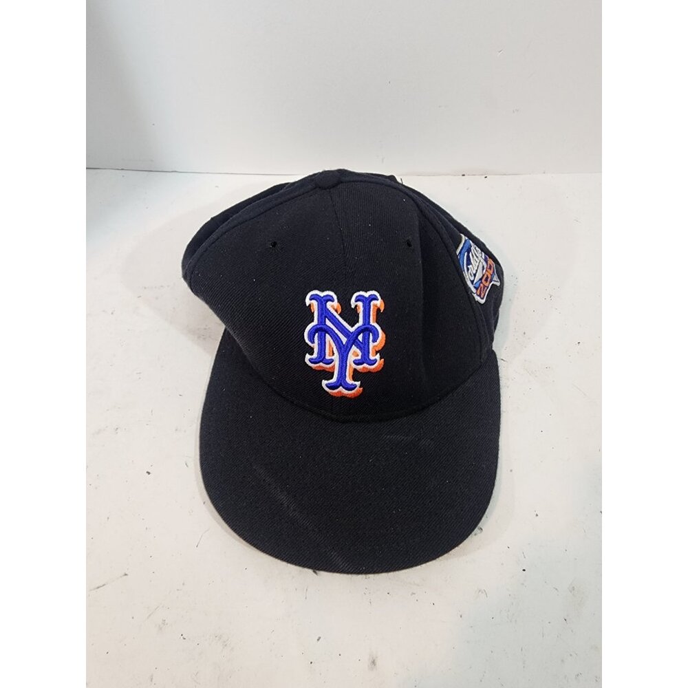 New York Mets 2000 World Series Black New Era 59/50 Fitted Hat 7 3/8 Wool